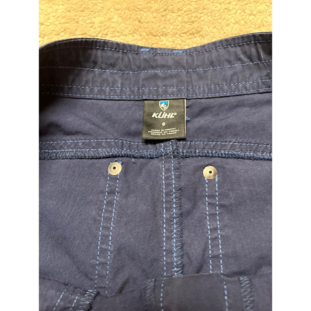 Kuhl Free Range Cargo Capri Pant Womens 6 Indigo Blue Hiking Outdoor - Picture 4 of 4